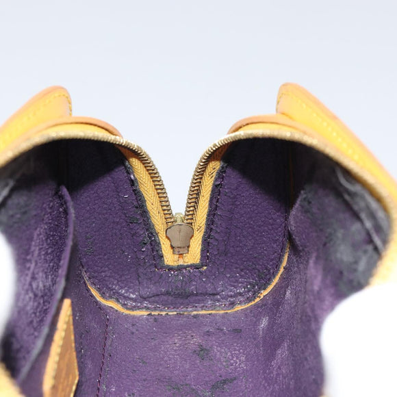 LOUIS VUITTON Epi Dauphine PM Pouch Yellow M48449 LV Auth BA9437