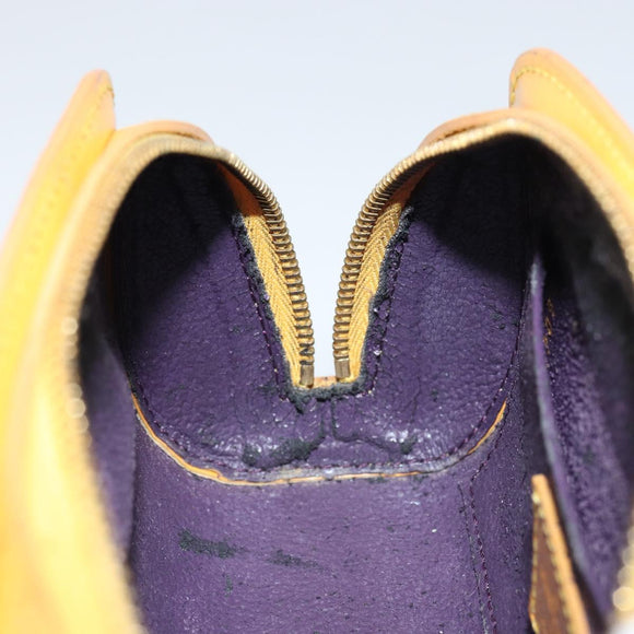 LOUIS VUITTON Epi Dauphine PM Pouch Yellow M48449 LV Auth BA9437