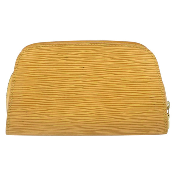 LOUIS VUITTON Epi Dauphine PM Pouch Yellow M48449 LV Auth BA9437