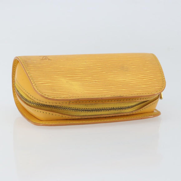 LOUIS VUITTON Epi Dauphine PM Pouch Yellow M48449 LV Auth BA9437