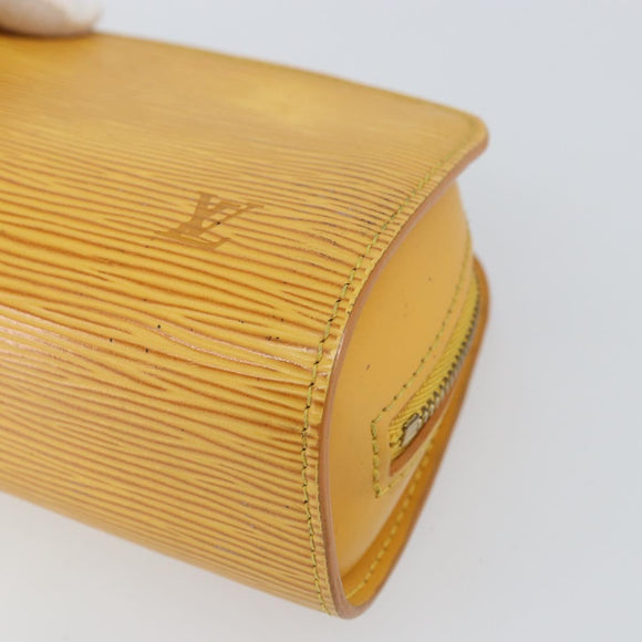 LOUIS VUITTON Epi Dauphine PM Pouch Yellow M48449 LV Auth BA9437