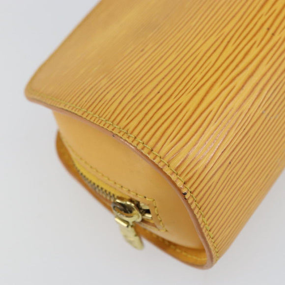 LOUIS VUITTON Epi Dauphine PM Pouch Yellow M48449 LV Auth BA9437