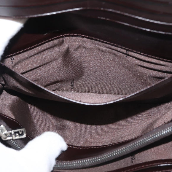 FENDI Zucca Canvas Long Wallet Black Brown Auth BA9439V