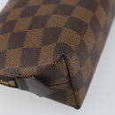 LOUIS VUITTON Damier Ebene Pochette Cosmetic PM Pouch N47516 LV Auth BA9448-16