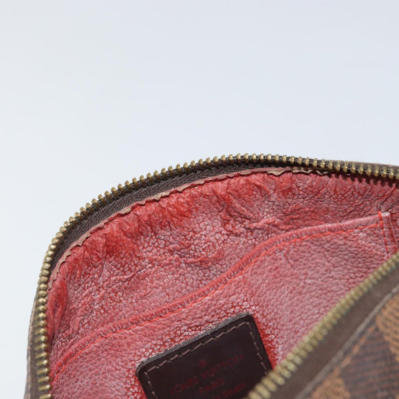 LOUIS VUITTON Damier Ebene Pochette Cosmetic PM Pouch N47516 LV Auth BA9448