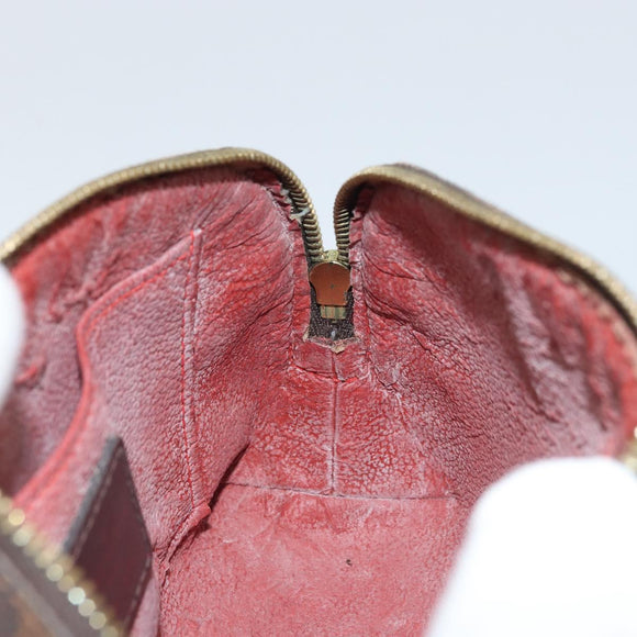 LOUIS VUITTON Damier Ebene Pochette Cosmetic PM Pouch N47516 LV Auth BA9448