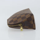 LOUIS VUITTON Damier Ebene Pochette Cosmetic PM Pouch N47516 LV Auth BA9448-4