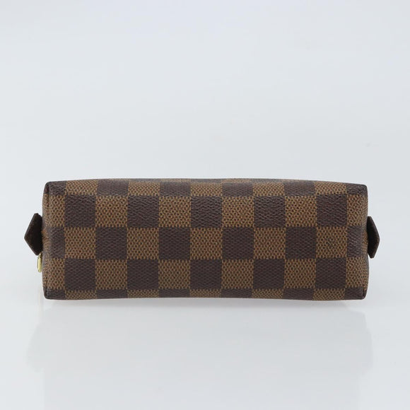 LOUIS VUITTON Damier Ebene Pochette Cosmetic PM Pouch N47516 LV Auth BA9448