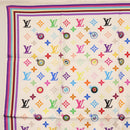 LOUIS VUITTON I love Monogram Silk Scarf Scarf Multicolor LV Auth BA9449M-2