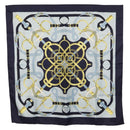 HERMES Carre 90 Scarf ""Eperon d'Or"" Silk Navy Auth BA9450-1