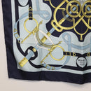 HERMES Carre 90 Scarf ""Eperon d'Or"" Silk Navy Auth BA9450-8