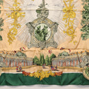 HERMES Carre 90 Scarf ""SANSSOUCY"" Silk Green Auth BA9452-9