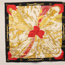 HERMES Carre 90 Scarf ""SOLEIL DE SOIE"" Silk Black Auth BA9453-13