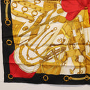HERMES Carre 90 Scarf ""SOLEIL DE SOIE"" Silk Black Auth BA9453-8