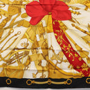 HERMES Carre 90 Scarf ""SOLEIL DE SOIE"" Silk Black Auth BA9453-9