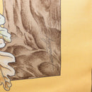 HERMES Carre 90 Scarf ""Casse Noisette"" Silk Beige Auth BA9454-11