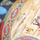 HERMES Carre 90 Scarf ""CAVALIERS PEULS"" Silk Blue Auth BA9455V-11