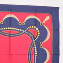 CARTIER Must Line Scarf Silk Navy Auth BA9456-3