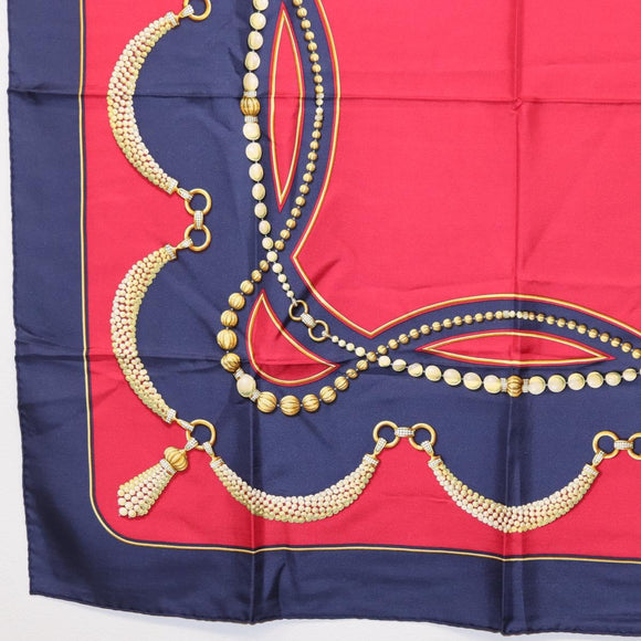 CARTIER Must Line Scarf Silk Navy Auth BA9456