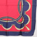 CARTIER Must Line Scarf Silk Navy Auth BA9456-5