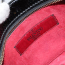 VALENTINO Rock Studs Shoulder Bag Enamel Red Gold Auth BA9458-18