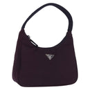 PRADA Accessory Pouch Nylon Purple Silver Auth BA9459SAV-1