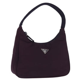 PRADA Accessory Pouch Nylon Purple Silver Auth BA9459SAV