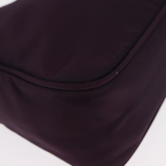 PRADA Accessory Pouch Nylon Purple Silver Auth BA9459SAV