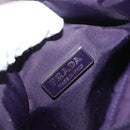 PRADA Accessory Pouch Nylon Purple Silver Auth BA9459SAV-19