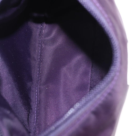 PRADA Accessory Pouch Nylon Purple Silver Auth BA9459SAV
