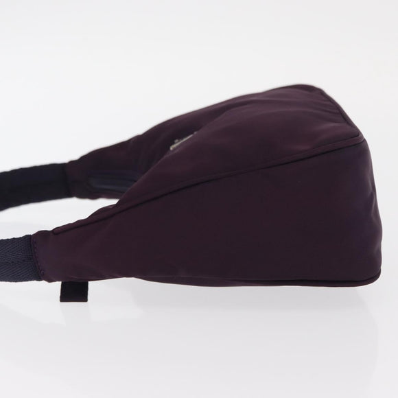 PRADA Accessory Pouch Nylon Purple Silver Auth BA9459SAV