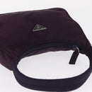 PRADA Accessory Pouch Nylon Purple Silver Auth BA9459SAV-6