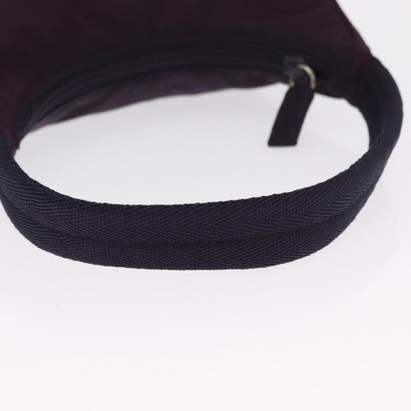 PRADA Accessory Pouch Nylon Purple Silver Auth BA9459SAV