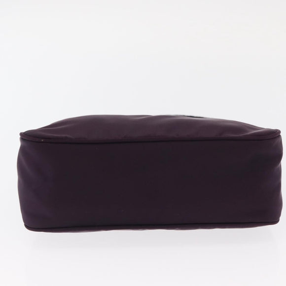 PRADA Accessory Pouch Nylon Purple Silver Auth BA9459SAV