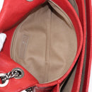 CHANEL Matelasse 25 Single Flap Chain Bag Caviar Skin Red CC Auth BA9462SAV-24