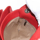 CHANEL Matelasse 25 Single Flap Chain Bag Caviar Skin Red CC Auth BA9462SAV-26