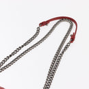 CHANEL Matelasse 25 Single Flap Chain Bag Caviar Skin Red CC Auth BA9462SAV-14