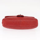 CHANEL Matelasse 25 Single Flap Chain Bag Caviar Skin Red CC Auth BA9462SAV-5