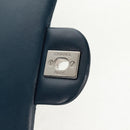 CHANEL Matelasse 25 Double Flap Chain Bag Lamb Skin Navy Silver CC Auth BA9464SM-21