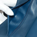 CHANEL Matelasse 25 Double Flap Chain Bag Lamb Skin Navy Silver CC Auth BA9464SM-23