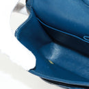 CHANEL Matelasse 25 Double Flap Chain Bag Lamb Skin Navy Silver CC Auth BA9464SM-27