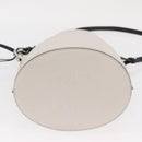 LOEWE Anagram Gate Baguette Bag Shoulder Bag Leather White Auth BA9468SAV-5