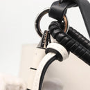 LOEWE Anagram Gate Baguette Bag Shoulder Bag Leather White Auth BA9468SAV-9