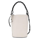 LOEWE Anagram Gate Baguette Bag Shoulder Bag Leather White Auth BA9468SAV-13