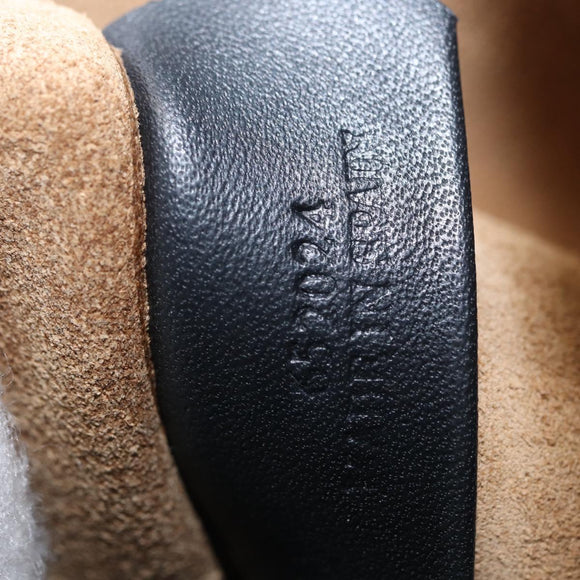 LOEWE Anagram Gate Baguette Bag Shoulder Bag Leather White Auth BA9468SAV