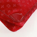 LOUIS VUITTON Monogram Satin Little Boulogne Hand Bag Red M92351 Auth BA9469SM-16