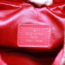 LOUIS VUITTON Monogram Satin Little Boulogne Hand Bag Red M92351 Auth BA9469SM-19