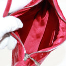 LOUIS VUITTON Monogram Satin Little Boulogne Hand Bag Red M92351 Auth BA9469SM-10