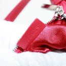 LOUIS VUITTON Monogram Satin Little Boulogne Hand Bag Red M92351 Auth BA9469SM-11
