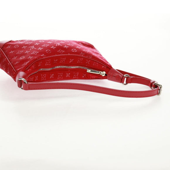 LOUIS VUITTON Monogram Satin Little Boulogne Hand Bag Red M92351 Auth BA9469SM